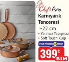 CHEF'S PRO KARNIYARIK TENCERESİ 22 CM CHEF'S PRO KARNIYARIK TENCERESİ 22 CM